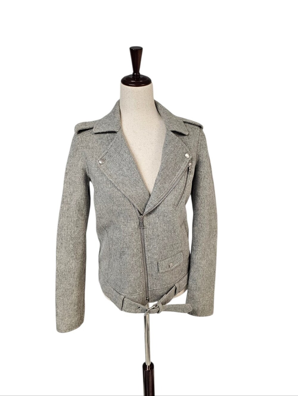 Theory Melange Grey New Divide Wool Jacket Petite NWT